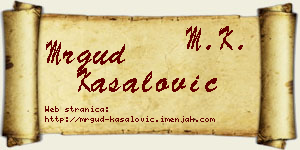 Mrgud Kasalović vizit kartica